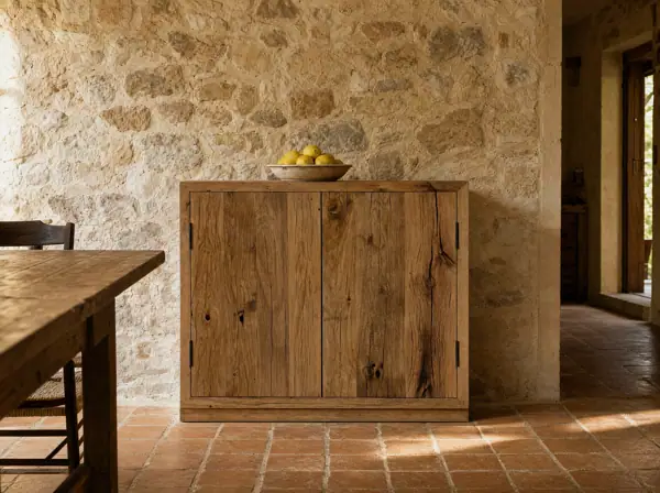 Meuble à deux portes en chêne