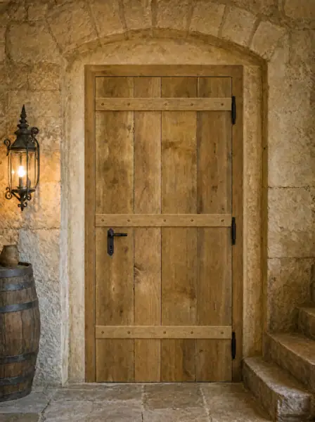 Porte à traverses en chêne