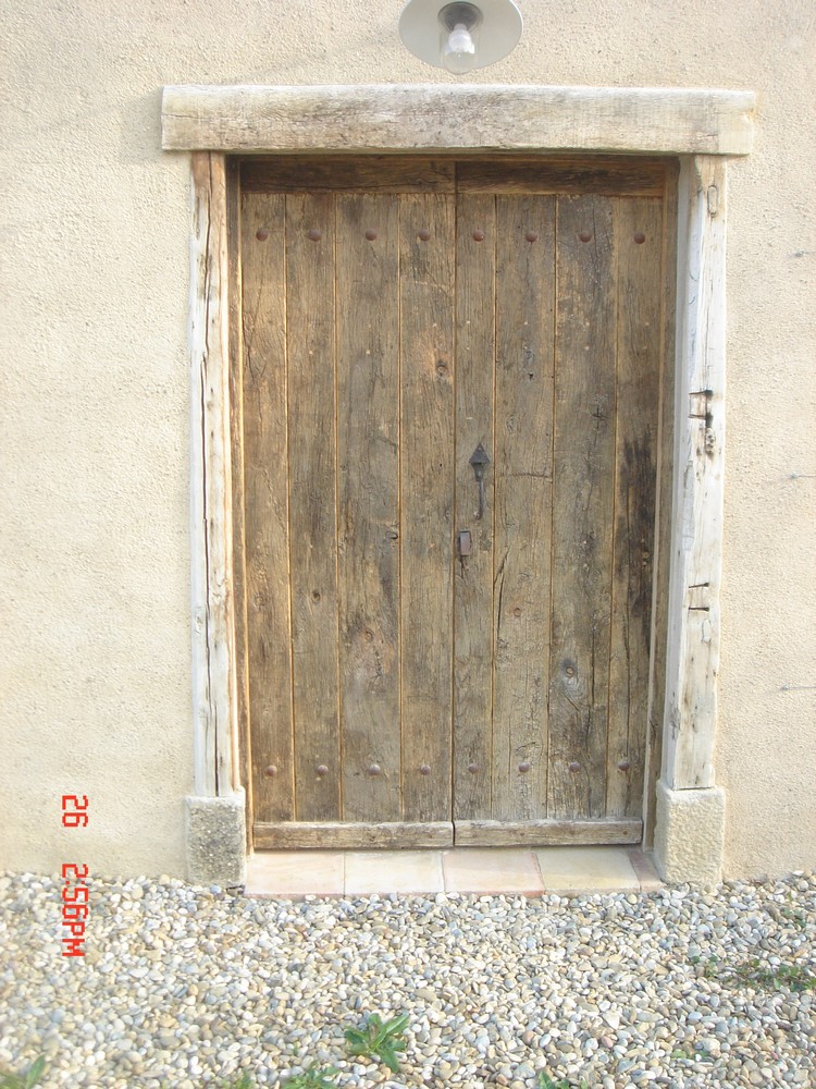 porte rustique vieux bois brut main image