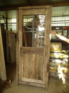 porte d'entrée vieux chêne vitrée-image