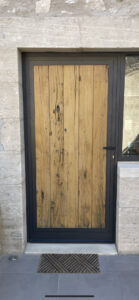 Porte d'Entrée Vieux Chêne Cadre Aluminium-image